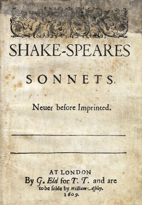 First publication of Shakespeare's Sonnets
